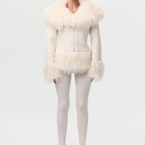 Naked Wardrobe Sherpa Faux Fur Jacket